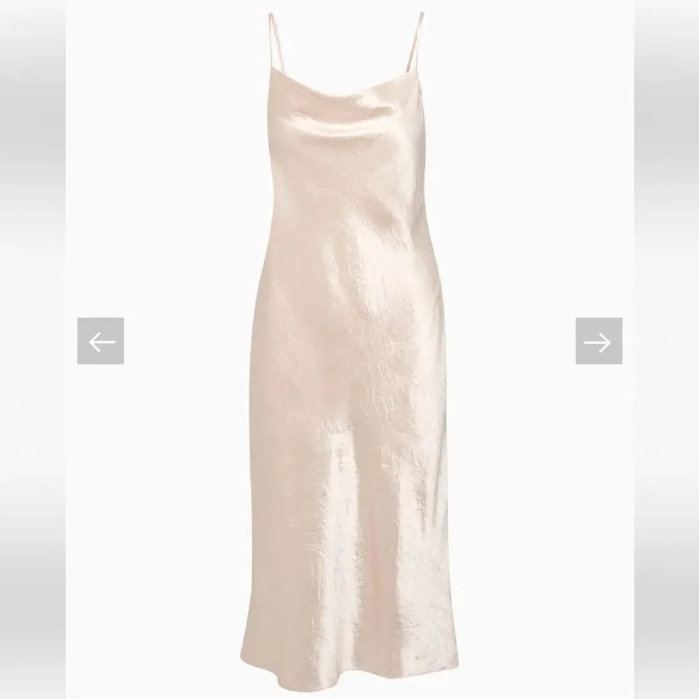 Aritzia Babaton Model Satin Pink Satin Slip Dress